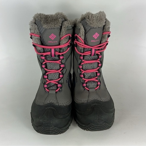 Columbia Other - Columbia grey pink insulated waterproof winter snow boots us kids girls size 2